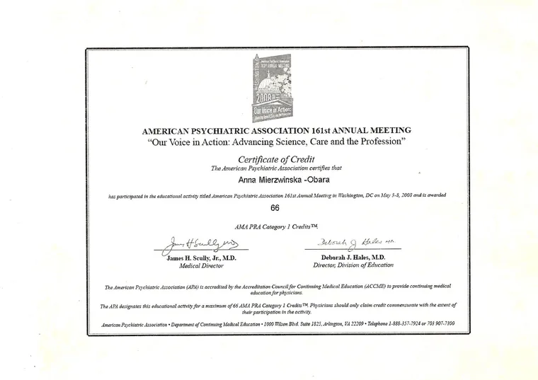 American Psychiatric Association – 161st Annual Meeting — Washington, DC • 2008